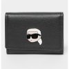 Кожено портмоне Ikonik с лого Karl Lagerfeld