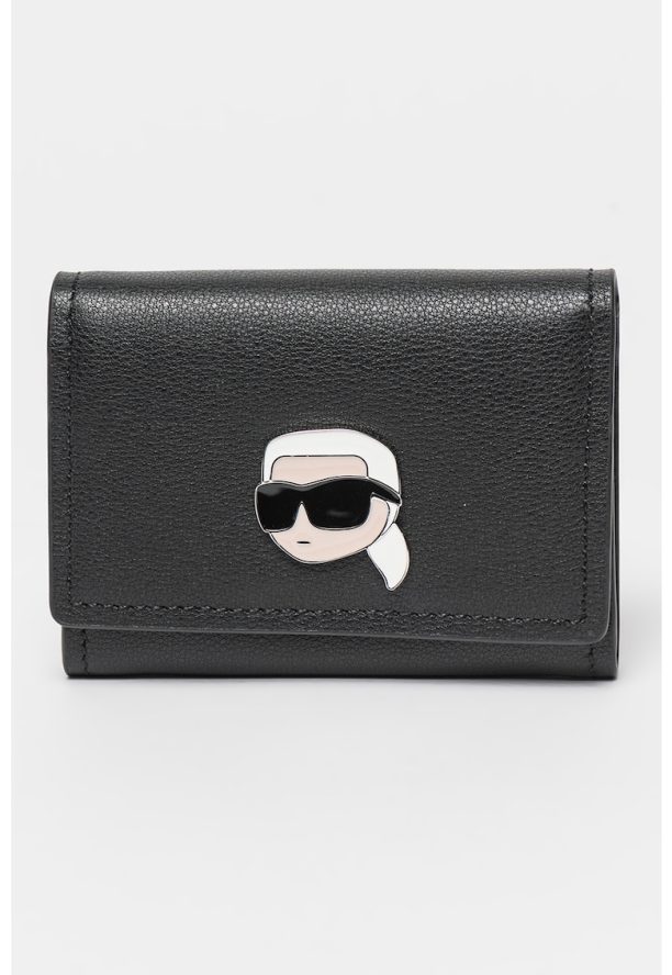 Кожено портмоне Ikonik с лого Karl Lagerfeld