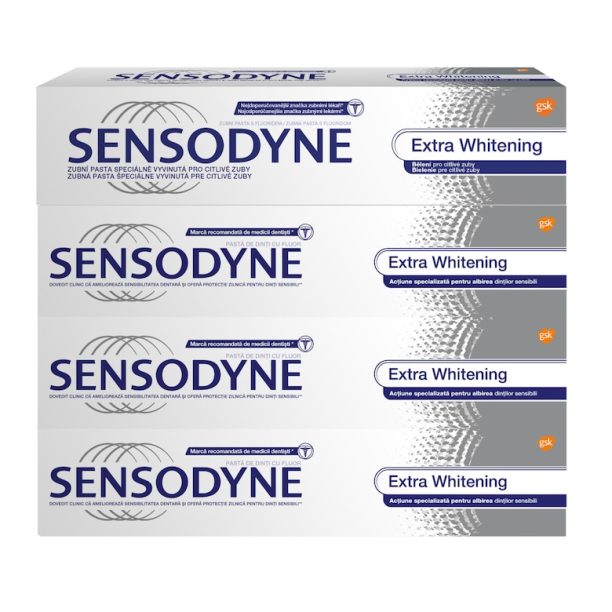 Комплект: 4 x Паста за зъби  Extra Whitening - 100 мл Sensodyne