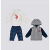 Комплект с цветен блок - 3 части US Polo Assn