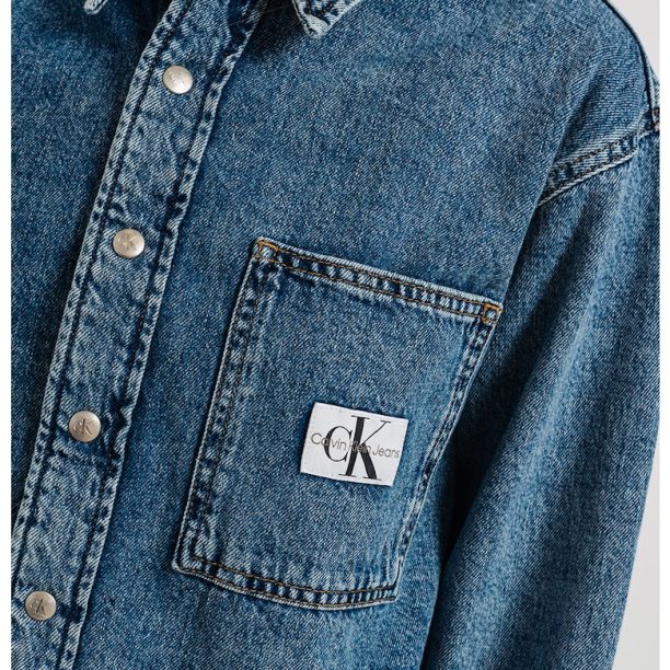 Късо дънково пке тип риза CALVIN KLEIN JEANS