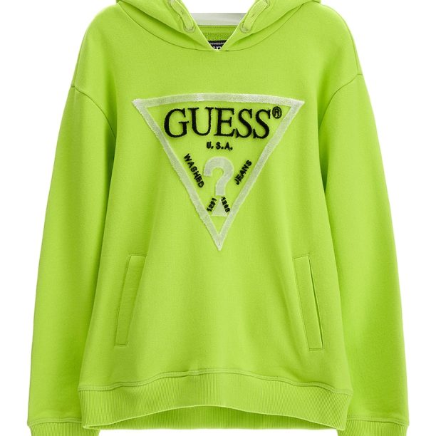 Памучно худи със свободна кройка GUESS JEANS