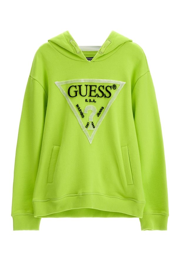 Памучно худи със свободна кройка GUESS JEANS