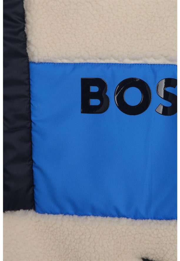 Плюшен суитшърт с лого BOSS Kidswear