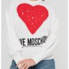 Пуловер със сърцевидна шарка Love Moschino