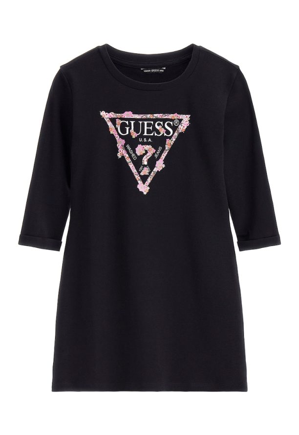 Рокля тип суитшърт с лого GUESS JEANS