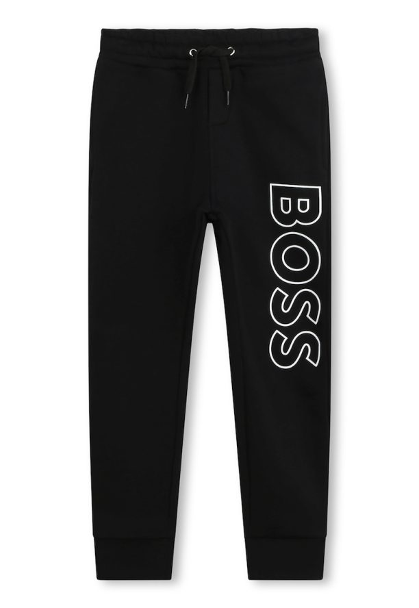 Спортен панталон с връзка и лого BOSS Kidswear