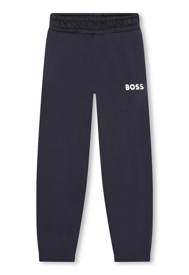 Спортен панталон с еластична талия и лого BOSS Kidswear