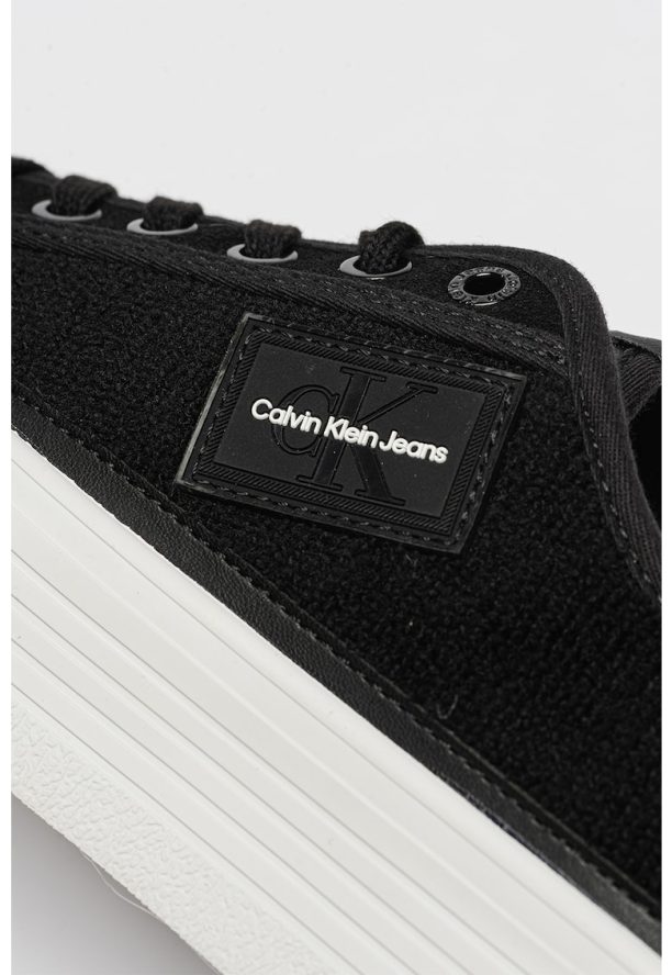 Спортни обувки с равна платформа и кожа CALVIN KLEIN JEANS