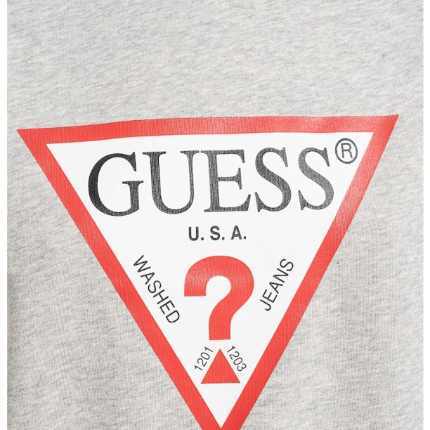 Суитшърт с овално деколте и лого GUESS JEANS