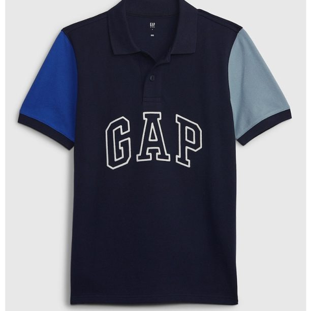 Тениска в цветен блок с яка GAP