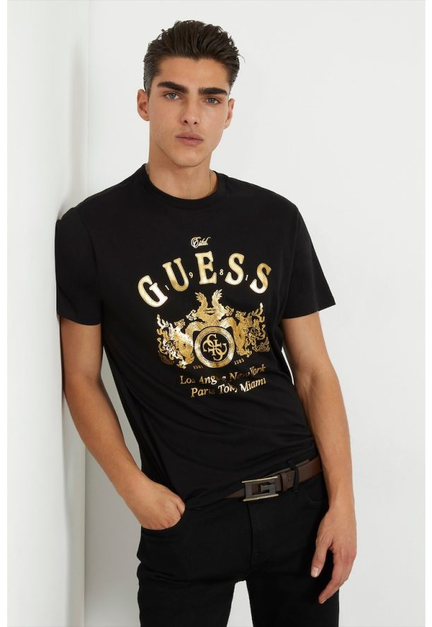 Тениска с лого GUESS JEANS