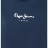 Тениска с лого и овално деколте Pepe Jeans London