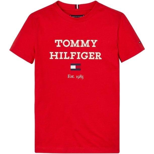 Тениска с лого и овално деколте Tommy Hilfiger