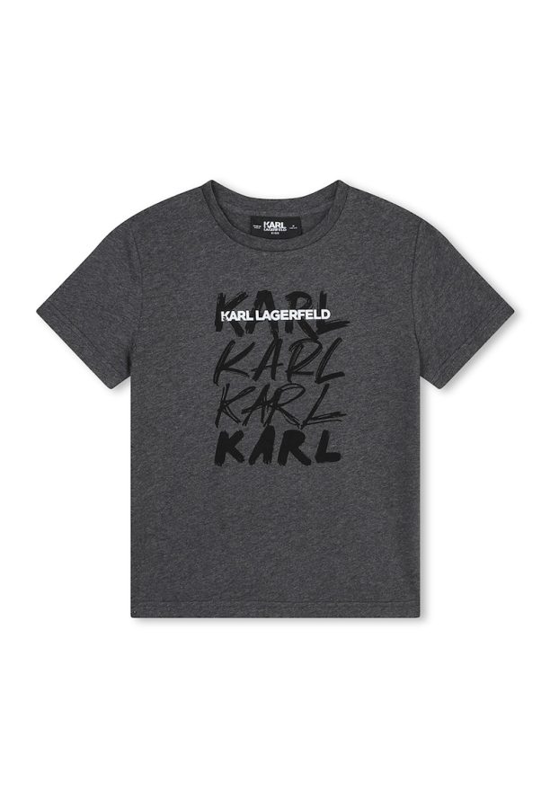 Тениска с овално деколте KARL LAGERFELD KIDS