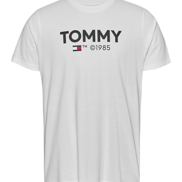 Тениска с овално деколте и лога Tommy Jeans