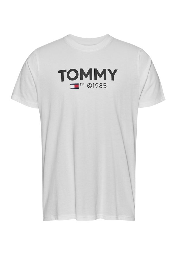 Тениска с овално деколте и лога Tommy Jeans