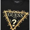 Тениска с овално деколте и лого GUESS JEANS