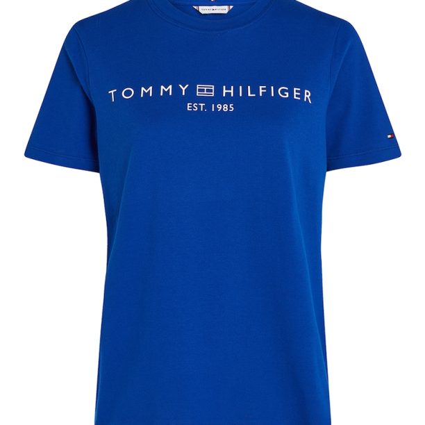 Тениска с овално деколте и лого Tommy Hilfiger