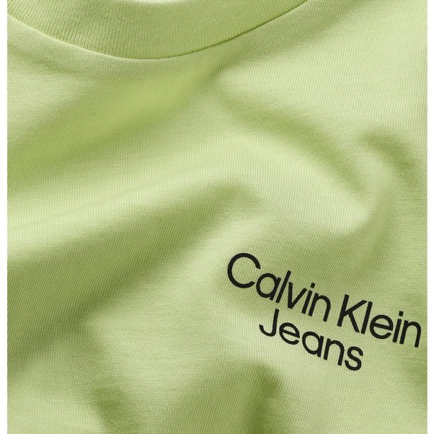 Тениска с овално деколте и лого CALVIN KLEIN