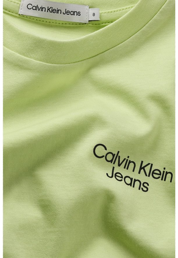 Тениска с овално деколте и лого CALVIN KLEIN