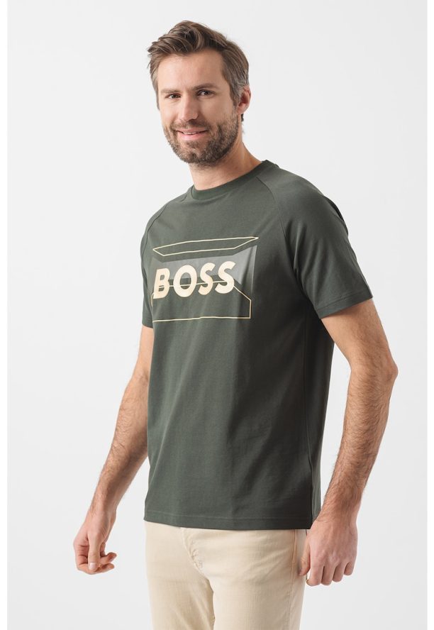 Тениска с памук и лого BOSS