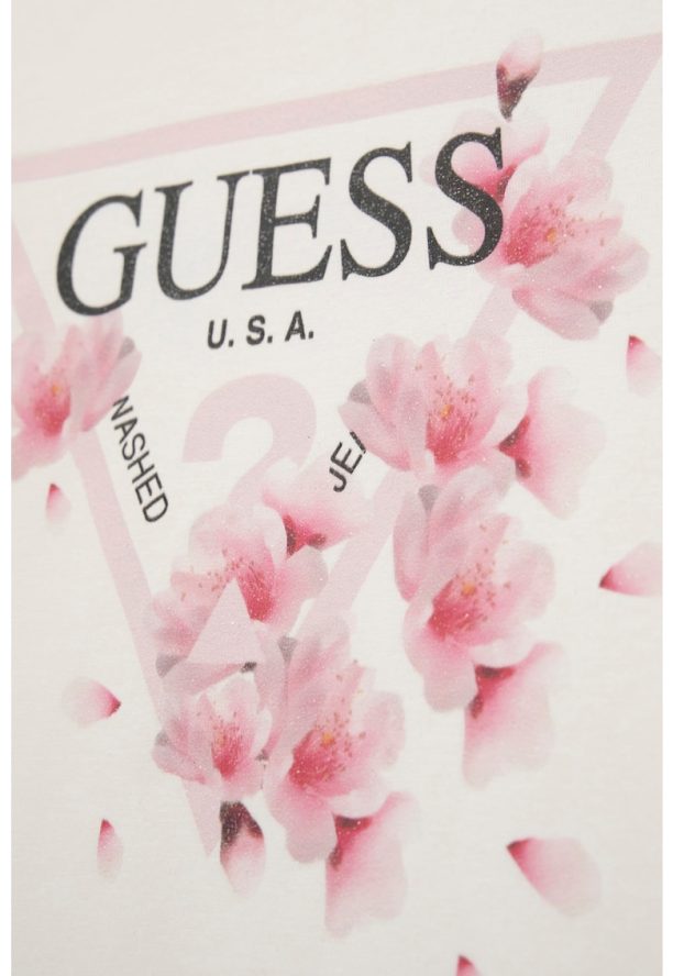 Тениска с памук и щампа GUESS JEANS