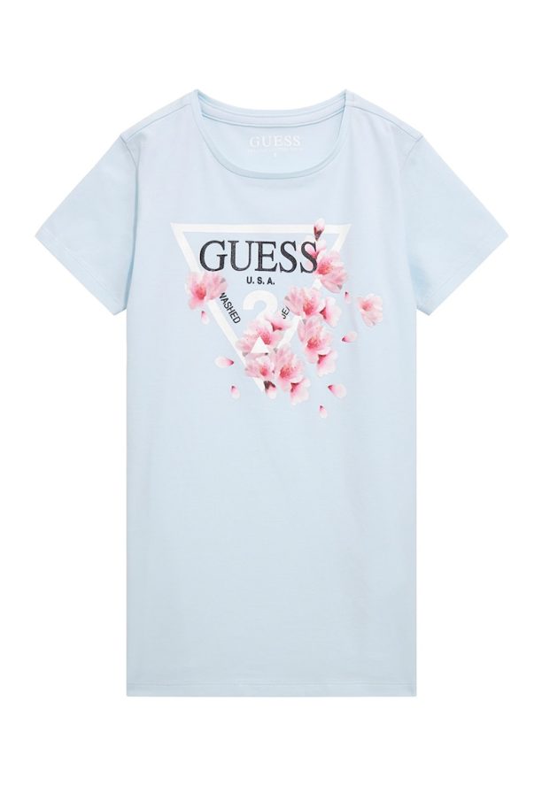 Тениска с памук и щампа GUESS JEANS