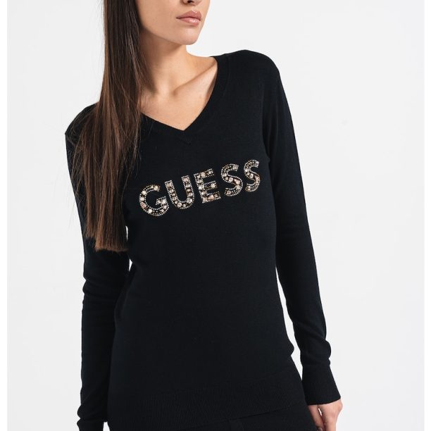 Фино плетен пуловер с висоза GUESS JEANS