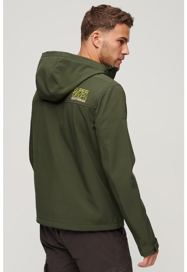 Яке Softshell с качулка и лого SUPERDRY