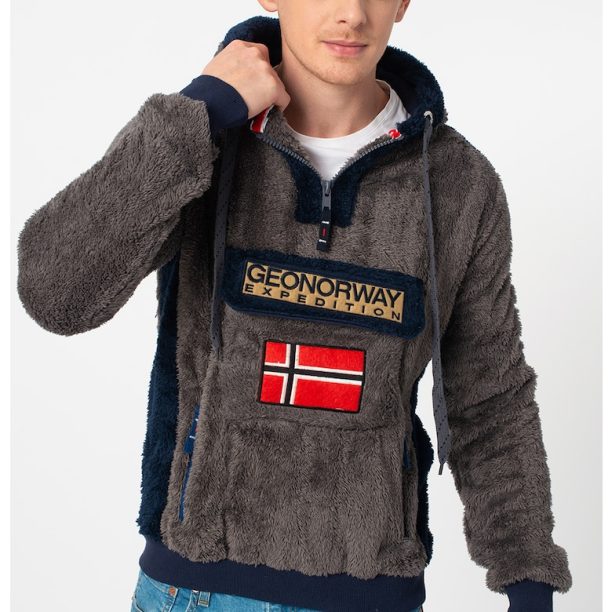 суичър с цип и лого на Gymclass Geographical Norway