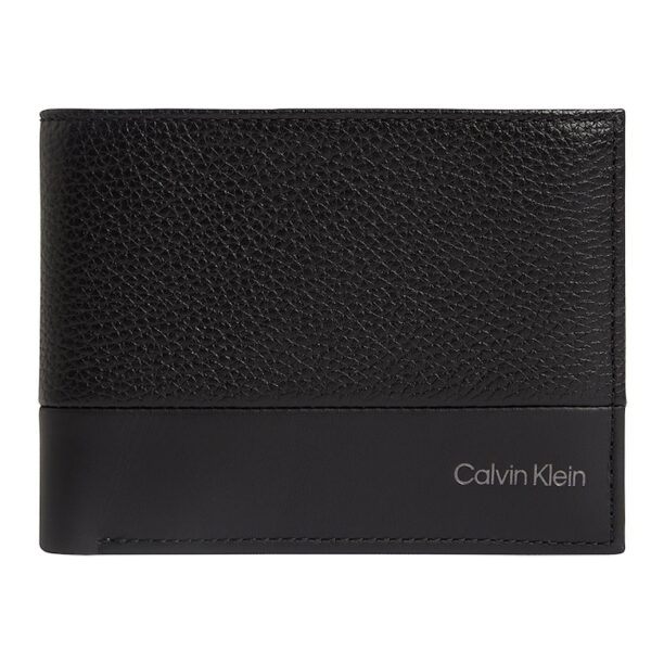 Кожен портфейл Subtle с прегъване CALVIN KLEIN