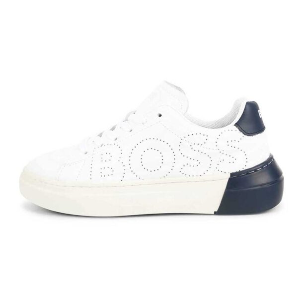 Кожени спортни обувки с перфорации BOSS Kidswear