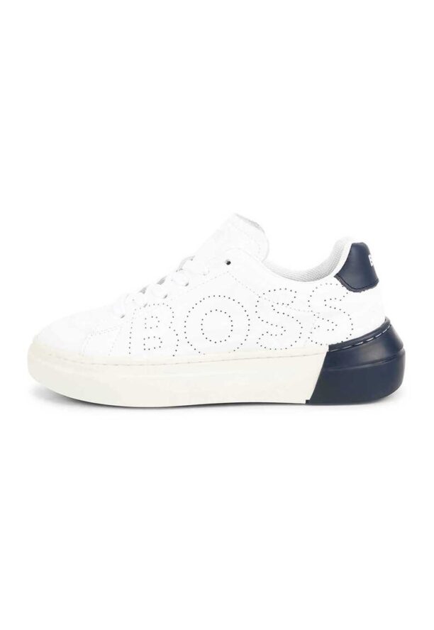 Кожени спортни обувки с перфорации BOSS Kidswear