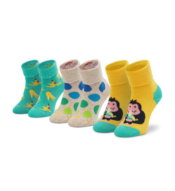 Комплект 3 чифта дълги чорапи детски Happy Socks за Момичета