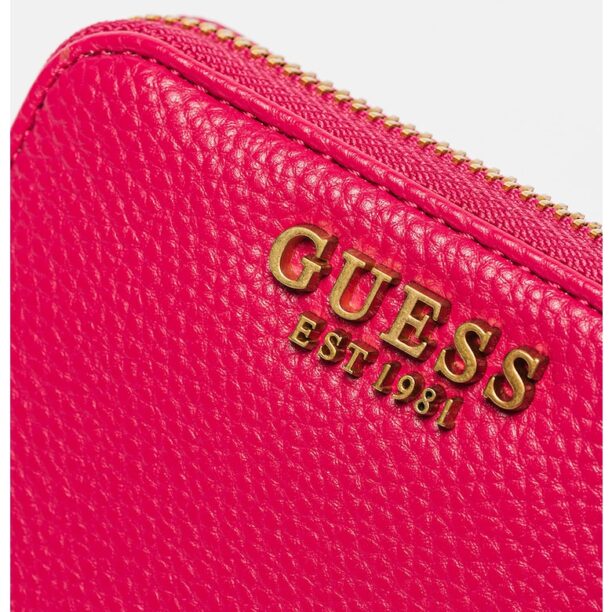 Портфейл Laryn от еко кожа с метално лого Guess