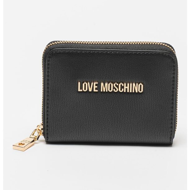 Портфейл от еко кожа с метално лого Love Moschino