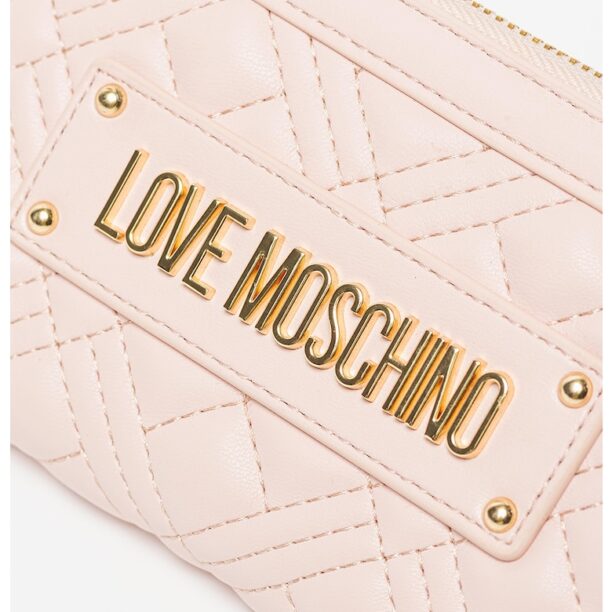 Портфейл от капитонирана еко кожа с цип Love Moschino