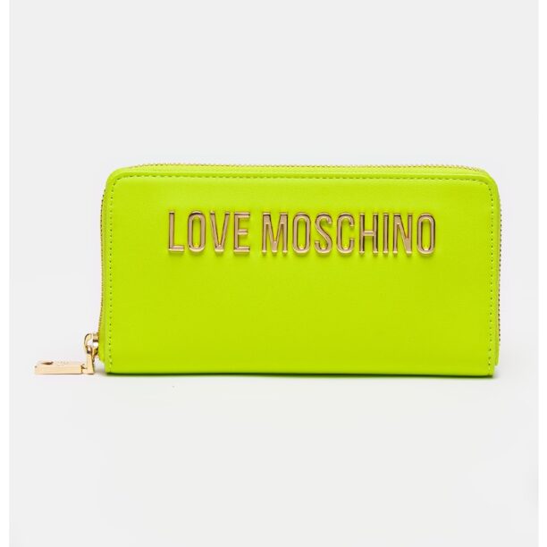 Портфейл с цип и метално лого Love Moschino