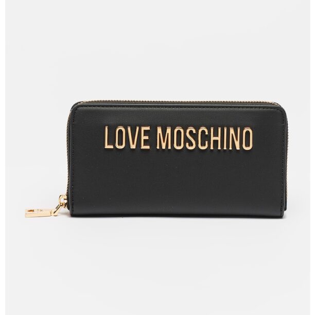 Портфейл с цип и метално лого Love Moschino