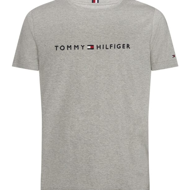 Тениска от органичен памук с лого и надписи Tommy Hilfiger