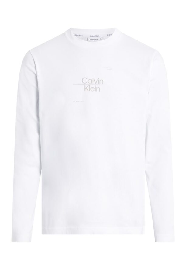 Блуза с овално деколте и лого CALVIN KLEIN