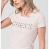 Вталена тениска с декоративни камъни GUESS JEANS