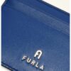 Кожен калъф за карти Camelia с лого Furla