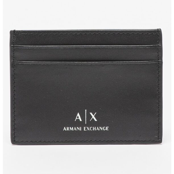 Кожен калъф за карти с лого ARMANI EXCHANGE