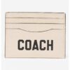 Кожен калъф за карти с лого Coach