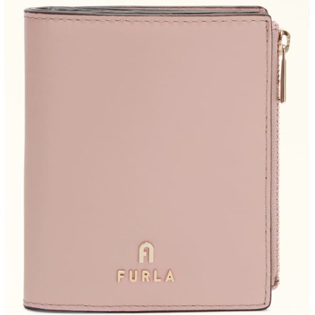 Кожено портмоне Camelia с метално лого Furla