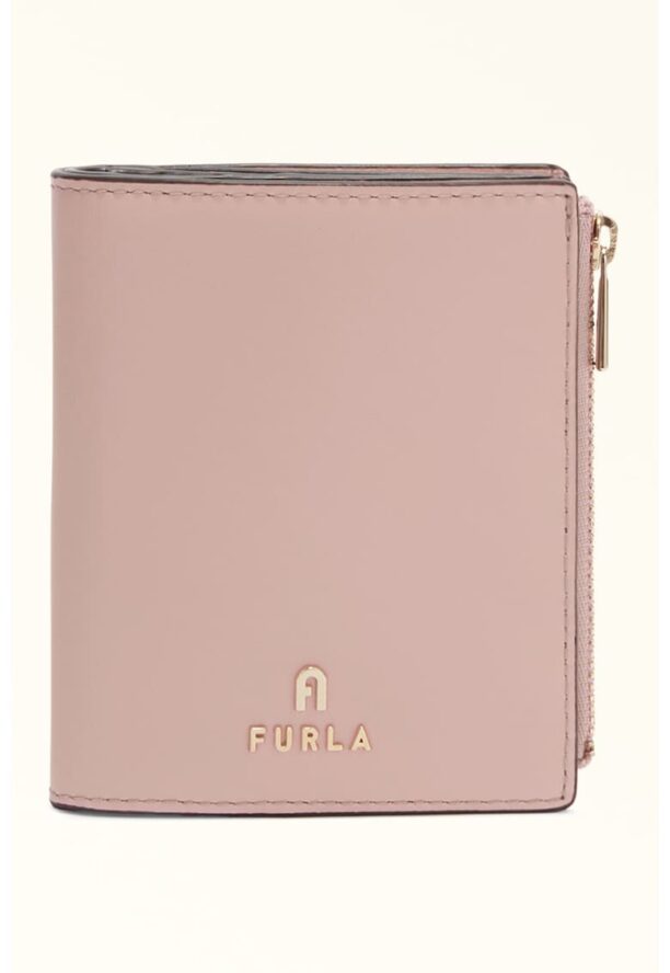 Кожено портмоне Camelia с метално лого Furla