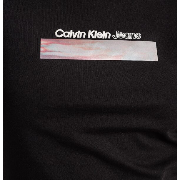 Къса тениска с лого CALVIN KLEIN JEANS