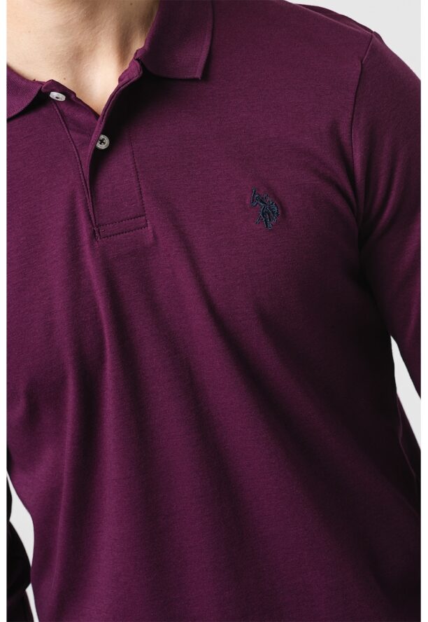 Памучна блуза с яка US Polo Assn